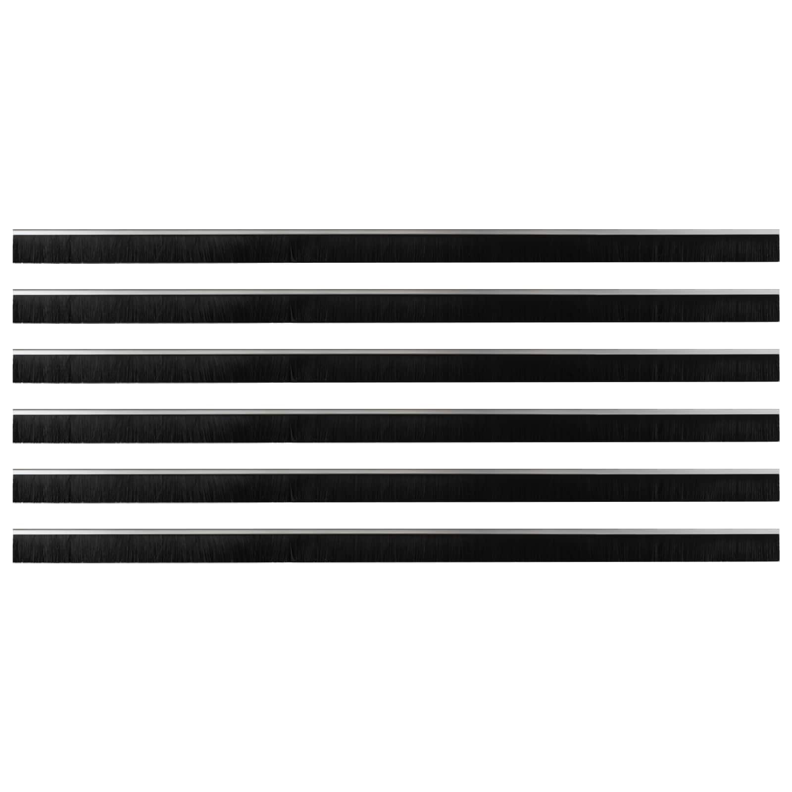 vidaXL Szczotki uszczelniające do drzwi samoprzylepne 6 pcs Srebrny