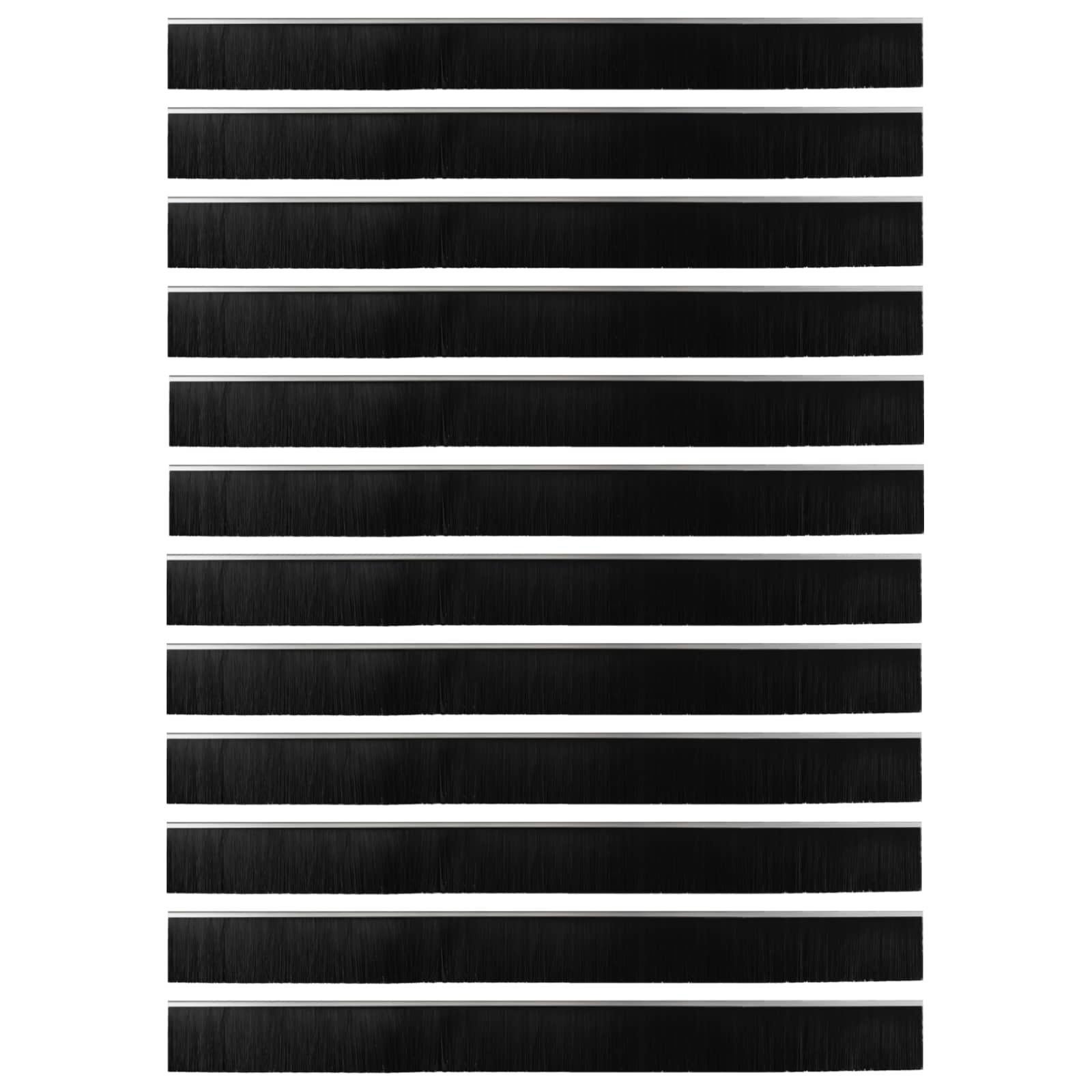 vidaXL Szczotki uszczelniające do drzwi samoprzylepne 12 pcs Srebrny