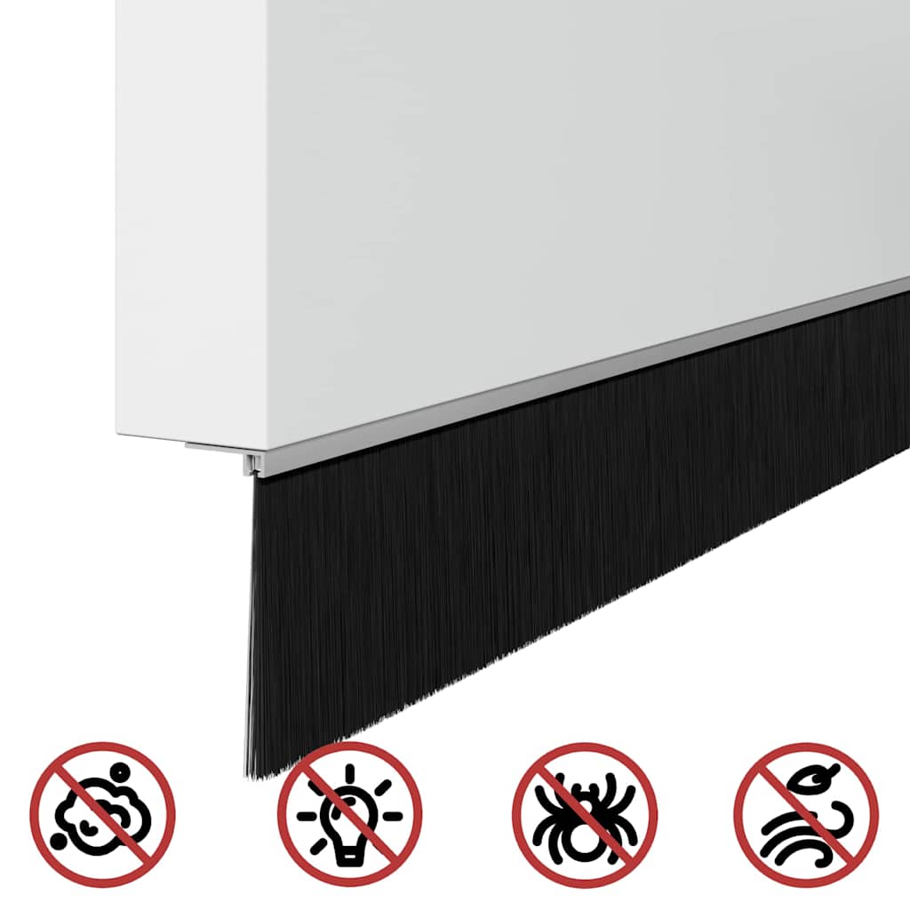 vidaXL Szczotki uszczelniające do drzwi samoprzylepne 12 pcs Srebrny