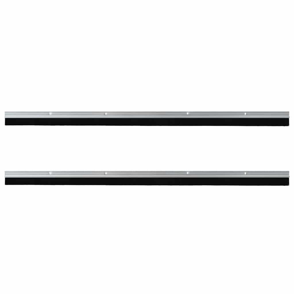 vidaXL Uszczelki z szczotką do drzwi na zatrzask 2 pcs Srebrny 100 cm