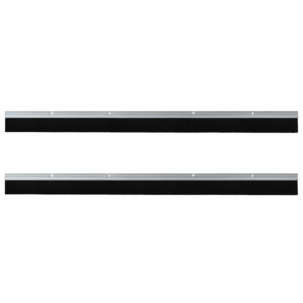 vidaXL Uszczelki z szczotką do drzwi na zatrzask 2 pcs Srebrny 100 cm
