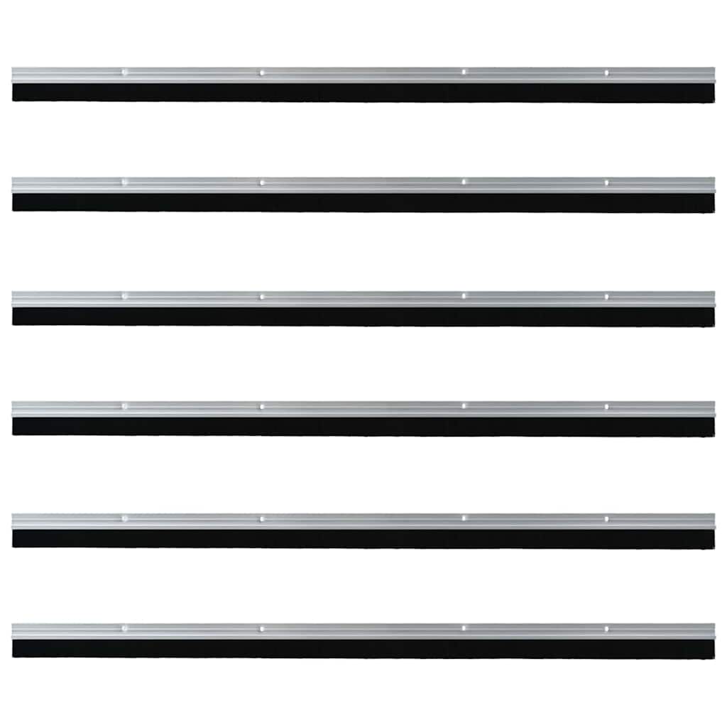 vidaXL Uszczelki z szczotką do drzwi na zatrzask 6 pcs Srebrny 100 cm