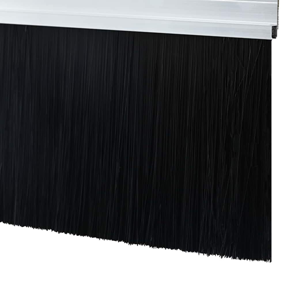 vidaXL Uszczelki z szczotką do drzwi na zatrzask 12 pcs Srebrny 100 cm