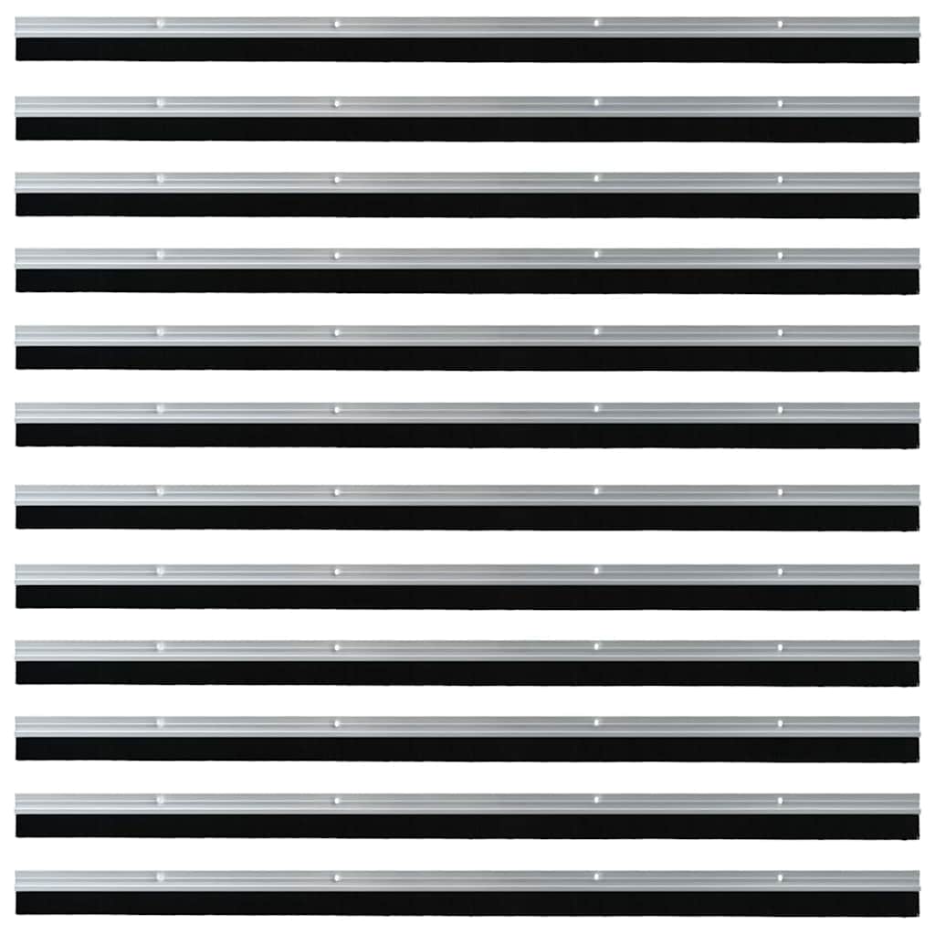 vidaXL Uszczelki z szczotką do drzwi na zatrzask 12 pcs Srebrny 100 cm