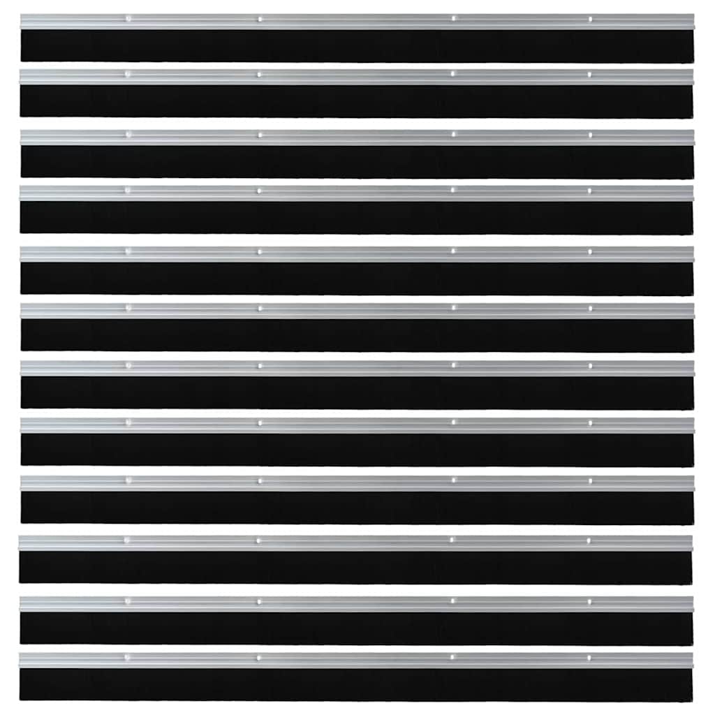 vidaXL Uszczelki z szczotką do drzwi na zatrzask 12 pcs Srebrny 100 cm