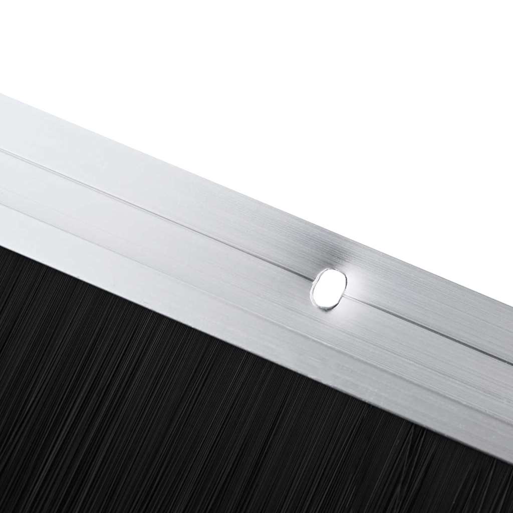 vidaXL Uszczelki z szczotką do drzwi na zatrzask 12 pcs Srebrny 100 cm