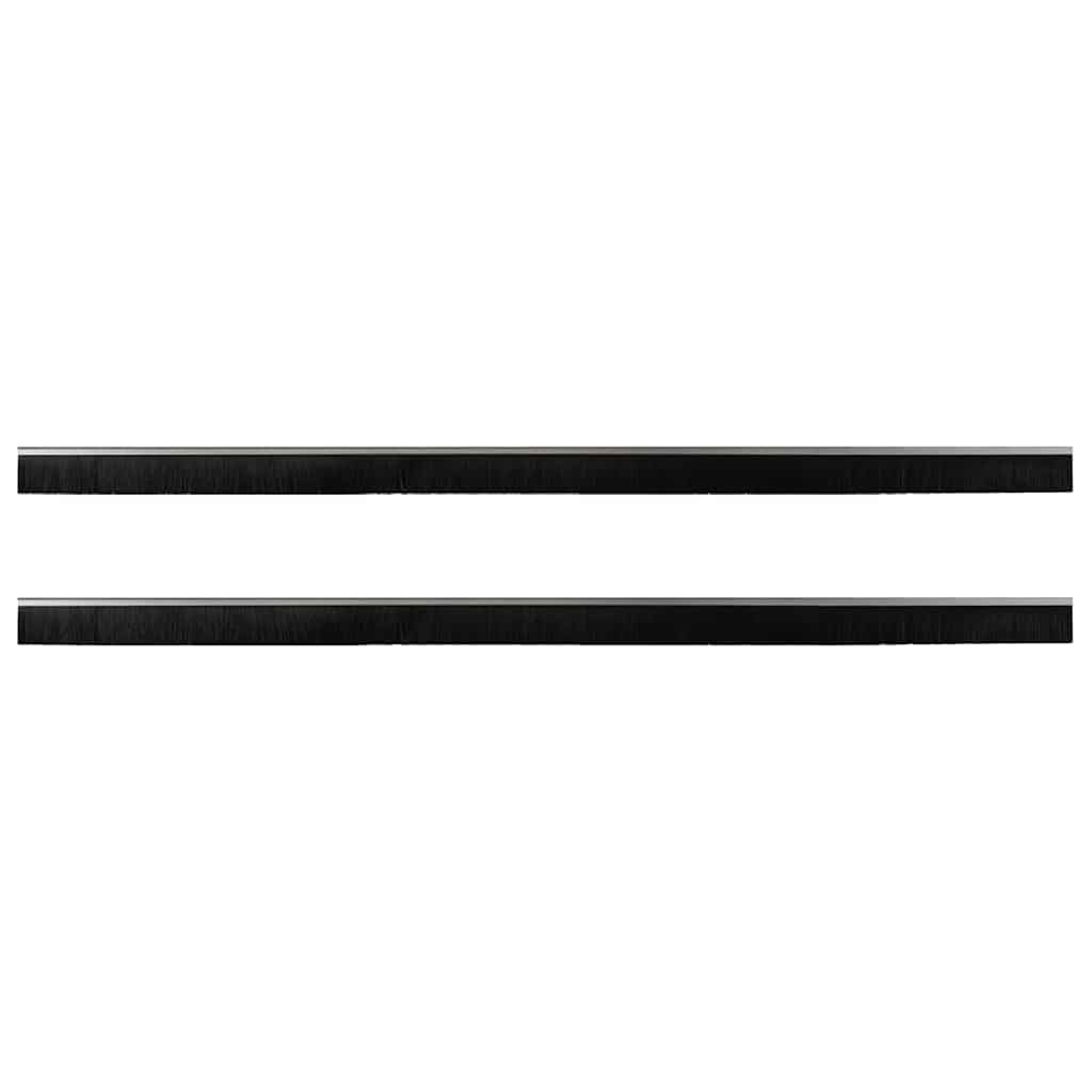 vidaXL Uszczelki z szczotką do drzwi na zatrzask 2 pcs Srebrny 100 cm