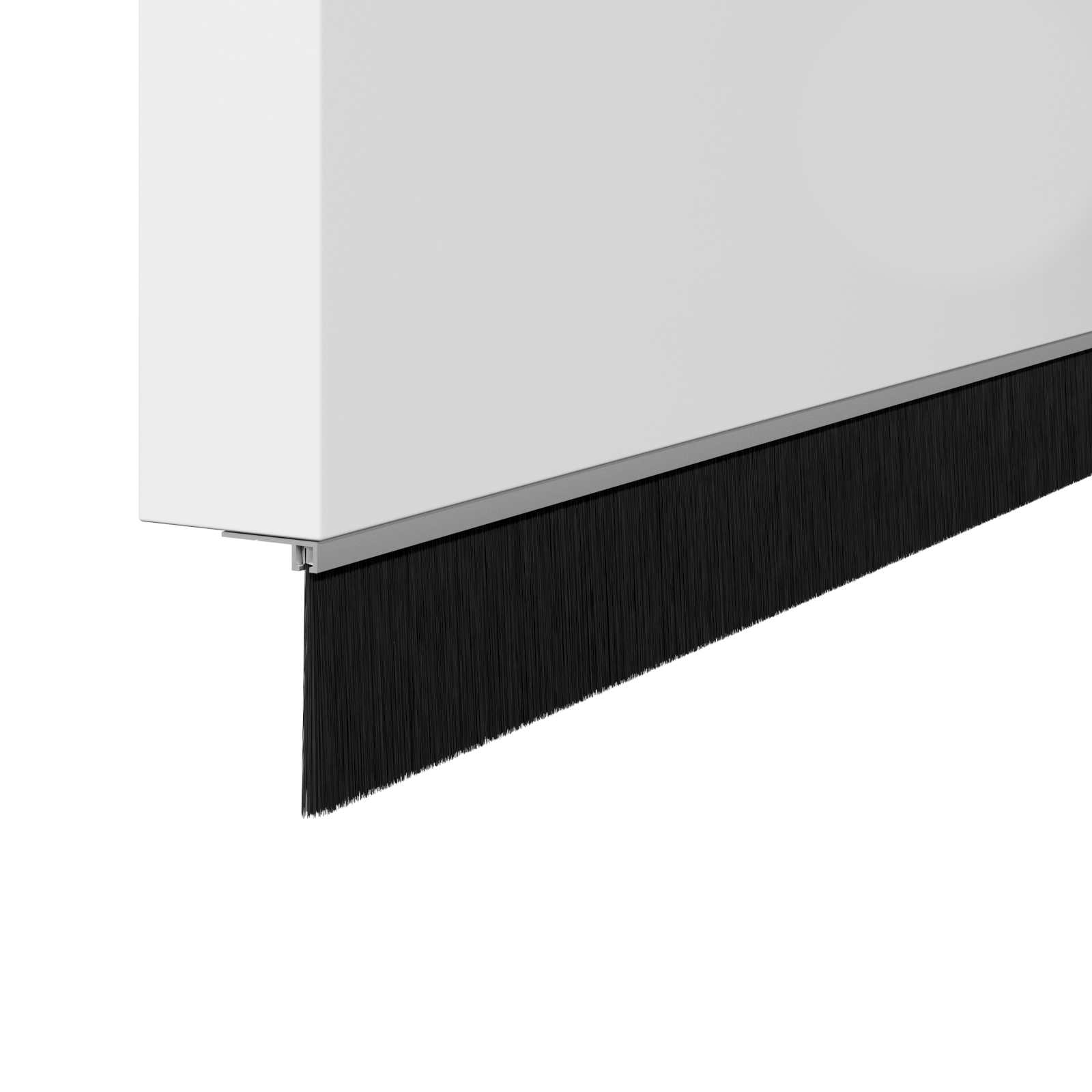 vidaXL Uszczelki z szczotką do drzwi na zatrzask 2 pcs Srebrny 100 cm