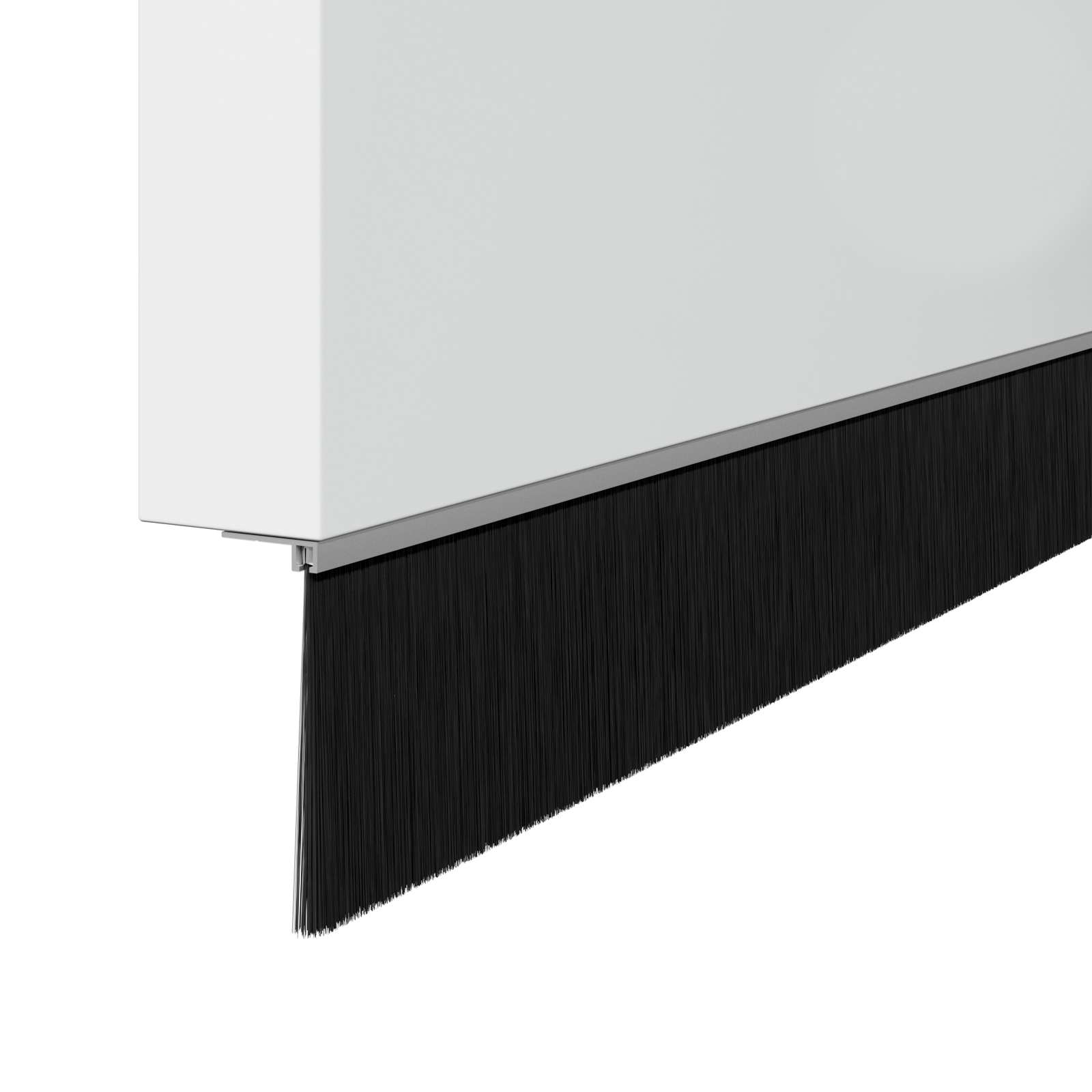 vidaXL Uszczelki z szczotką do drzwi na zatrzask 2 pcs Srebrny 100 cm