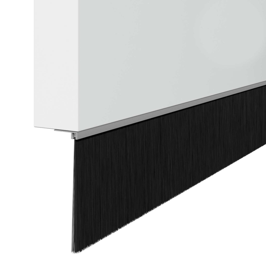 vidaXL Uszczelki z szczotką do drzwi na zatrzask 2 pcs Srebrny 100 cm