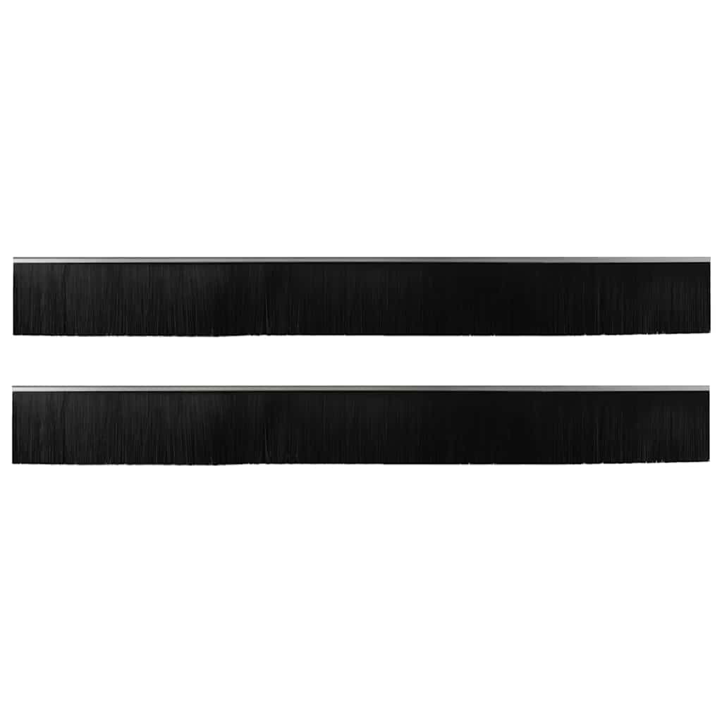 vidaXL Uszczelki z szczotką do drzwi na zatrzask 2 pcs Srebrny 100 cm