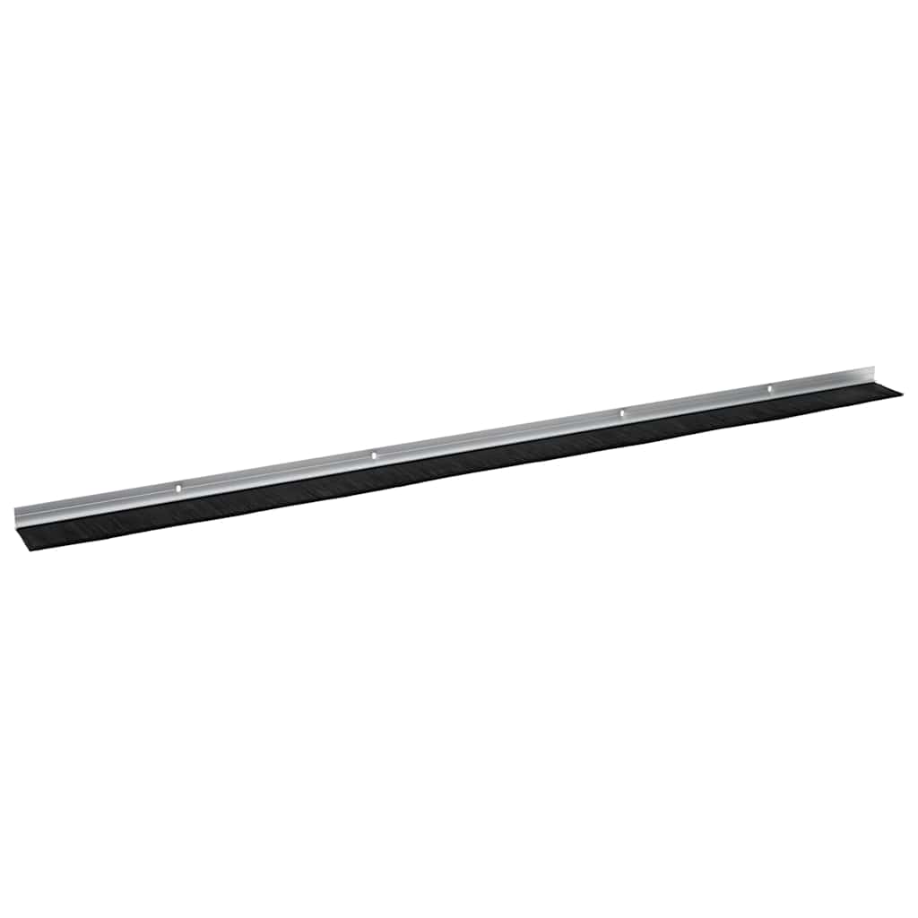 vidaXL Uszczelki z szczotką do drzwi na zatrzask 6 pcs Srebrny 100 cm