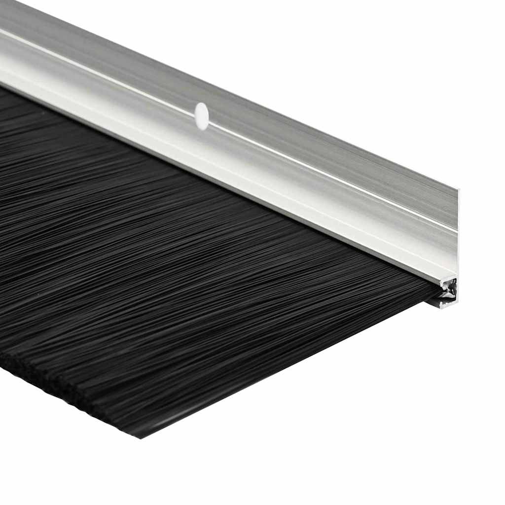 vidaXL Uszczelki z szczotką do drzwi na zatrzask 12 pcs Srebrny 100 cm