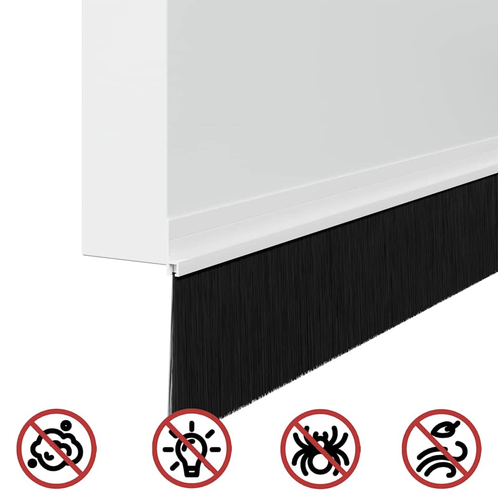 vidaXL Szczotki uszczelniające do drzwi samoprzylepne 2 pcs Biały