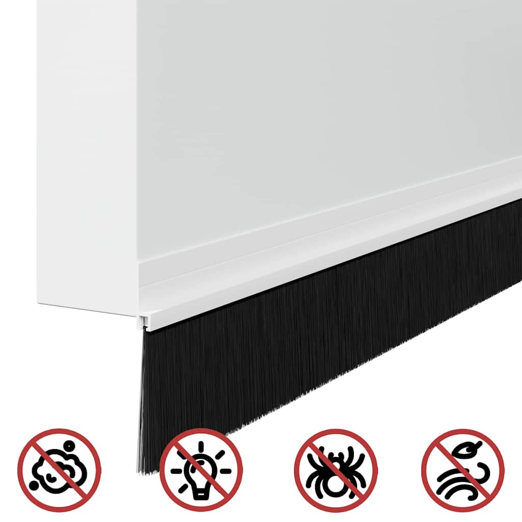 vidaXL Szczotki uszczelniające do drzwi samoprzylepne 6 pcs Biały