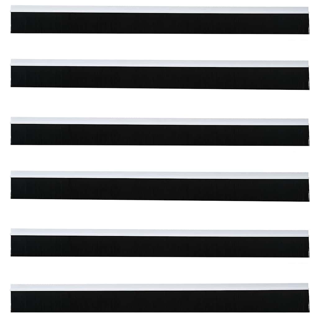 vidaXL Szczotki uszczelniające do drzwi samoprzylepne 6 pcs Biały