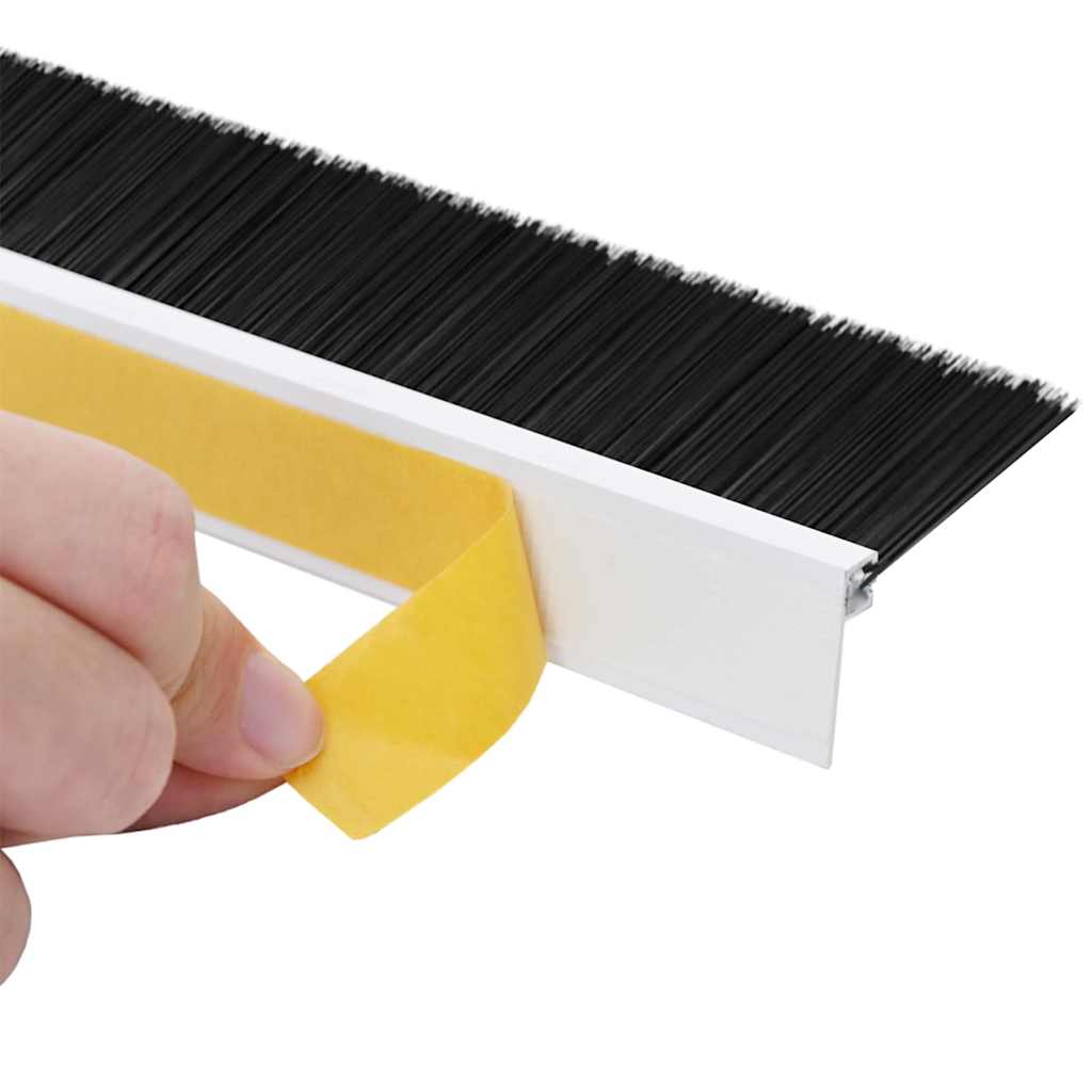 vidaXL Szczotki uszczelniające do drzwi samoprzylepne 2 pcs Biały