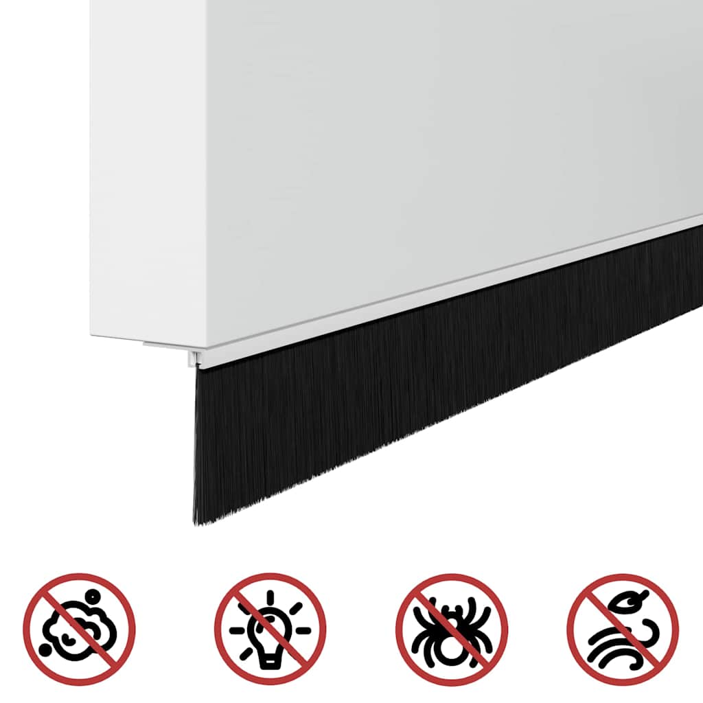 vidaXL Szczotki uszczelniające do drzwi samoprzylepne 2 pcs Biały