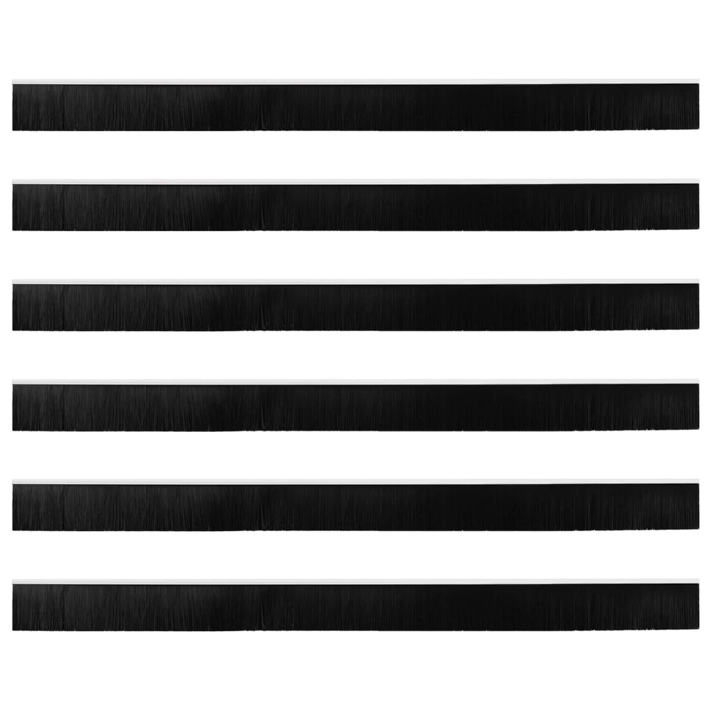 vidaXL Szczotki uszczelniające do drzwi samoprzylepne 6 pcs Biały