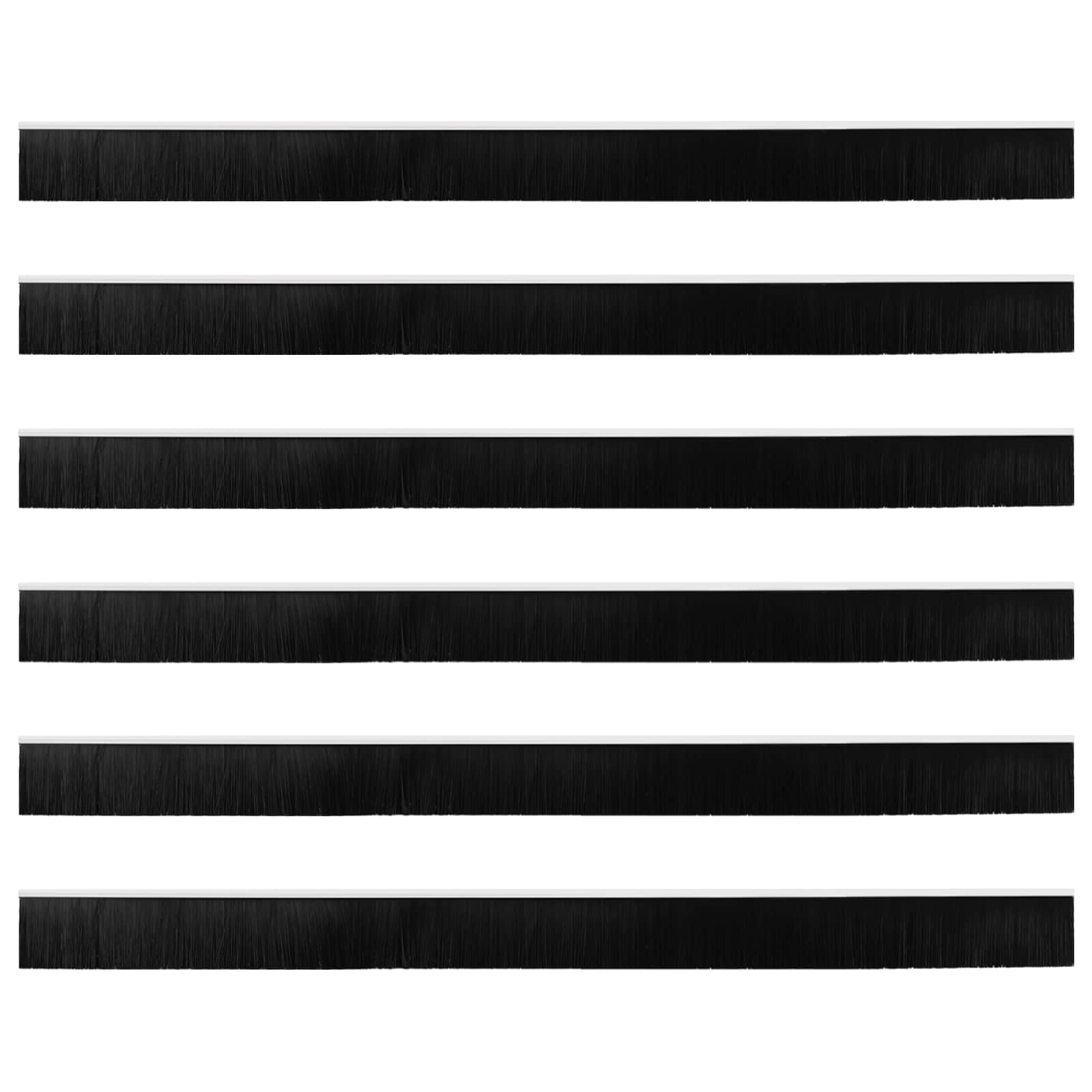 vidaXL Szczotki uszczelniające do drzwi samoprzylepne 6 pcs Biały