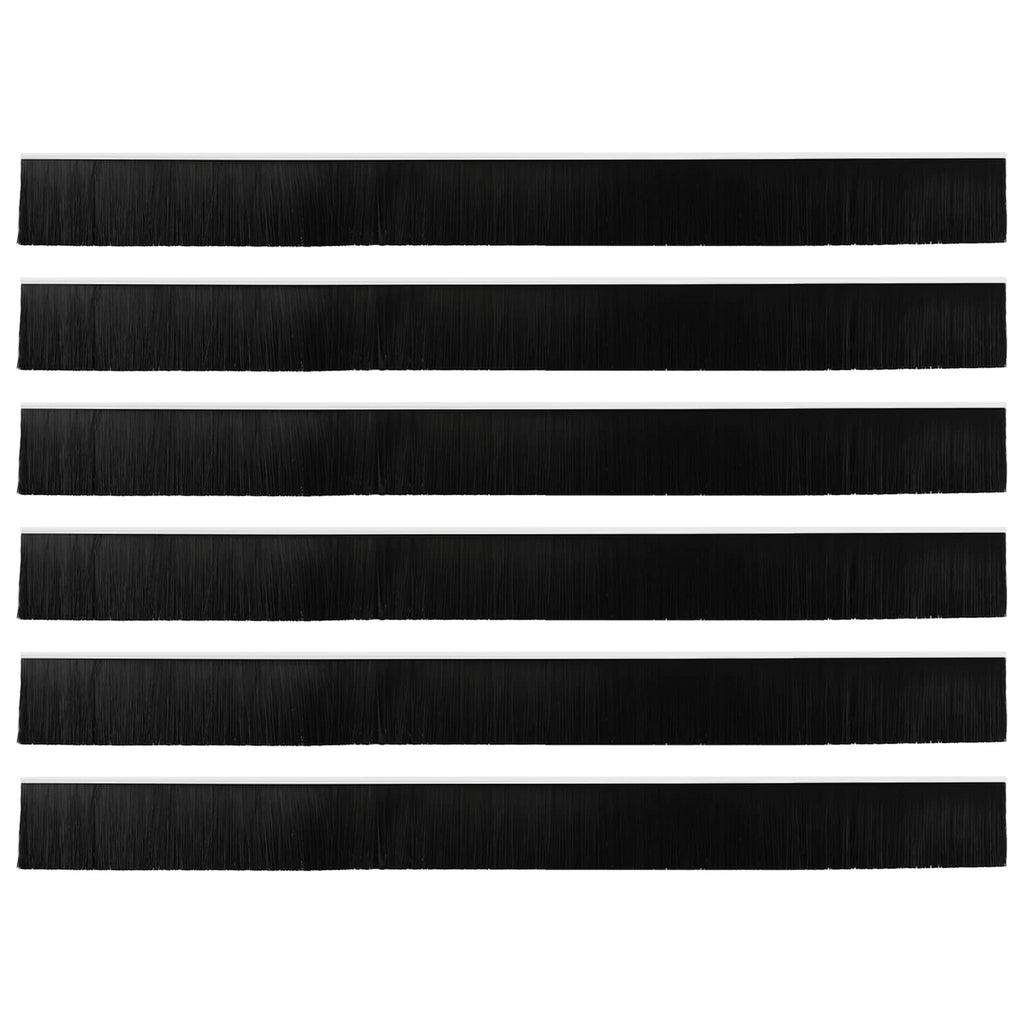 vidaXL Szczotki uszczelniające do drzwi samoprzylepne 6 pcs Biały