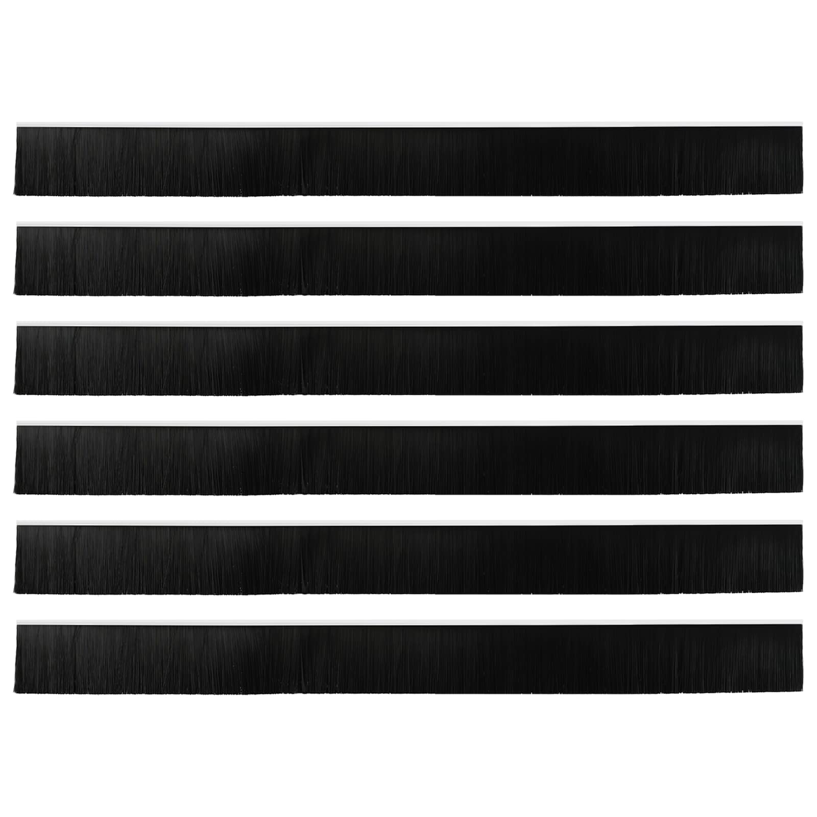 vidaXL Szczotki uszczelniające do drzwi samoprzylepne 6 pcs Biały