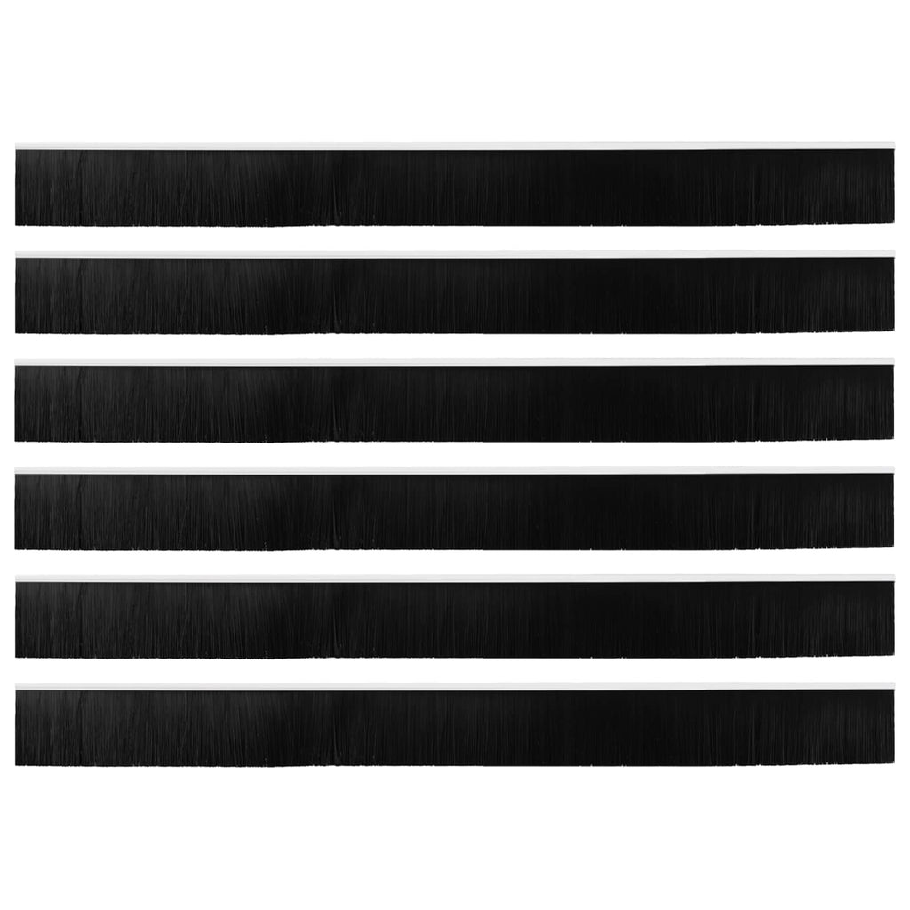 vidaXL Szczotki uszczelniające do drzwi samoprzylepne 6 pcs Biały