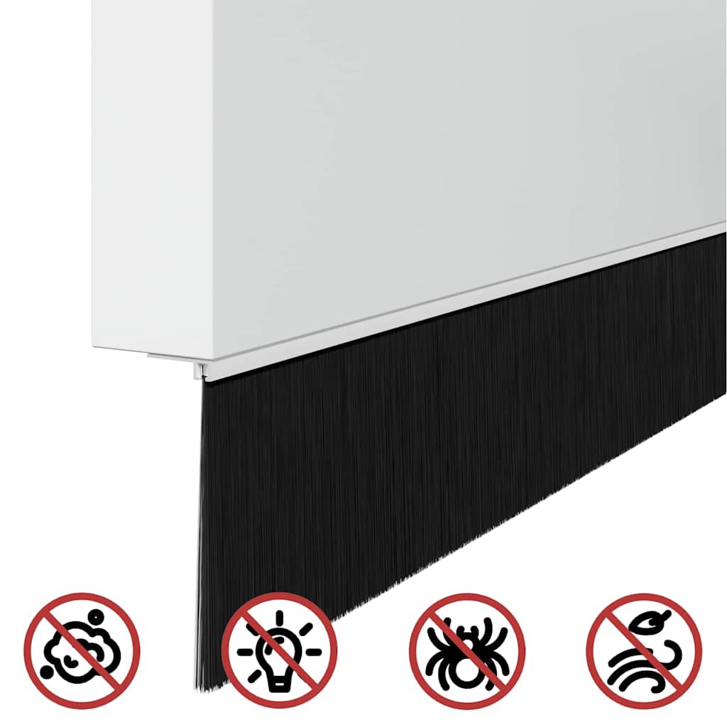 vidaXL Szczotki uszczelniające do drzwi samoprzylepne 6 pcs Biały