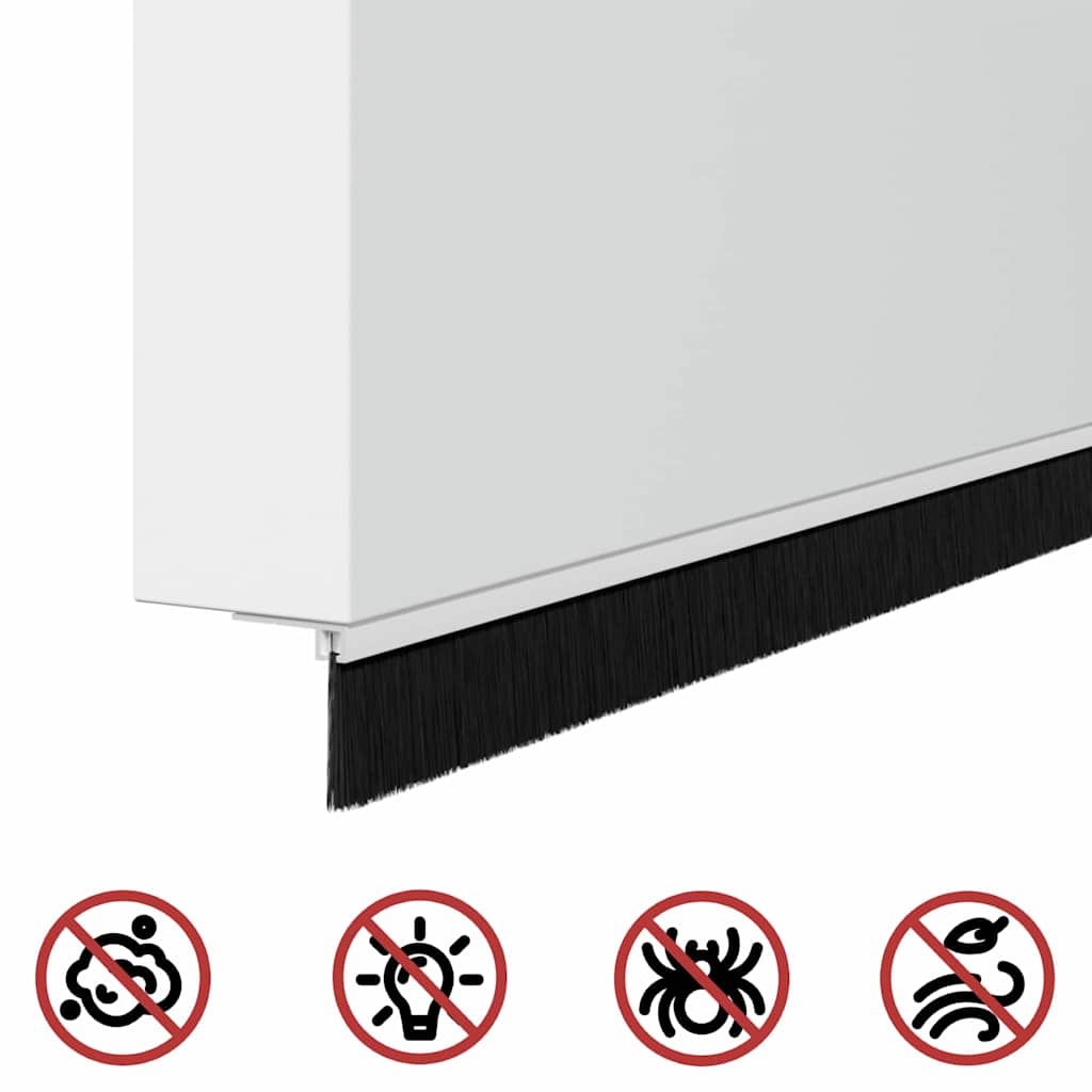 vidaXL Szczotki uszczelniające do drzwi samoprzylepne 12 pcs Biały