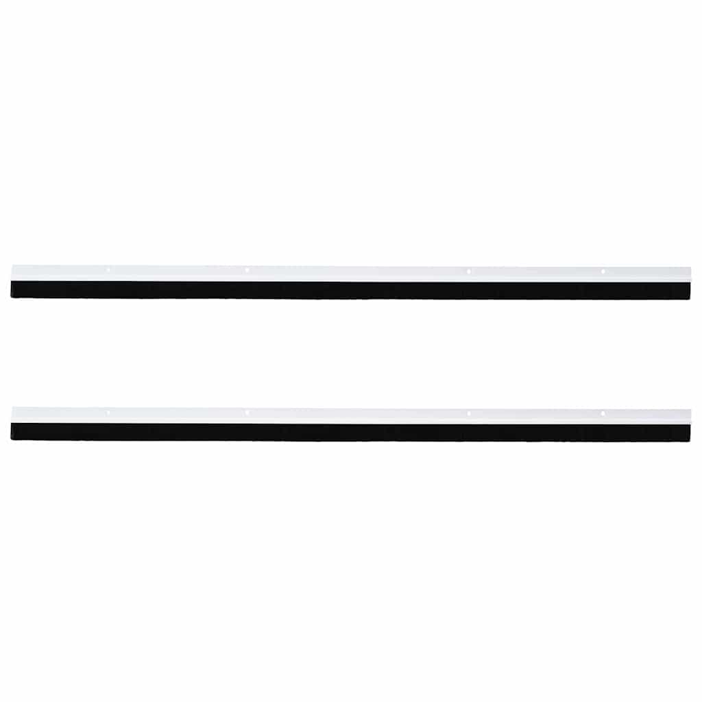 vidaXL Uszczelki z szczotką do drzwi na zatrzask 2 pcs Biały 100 cm