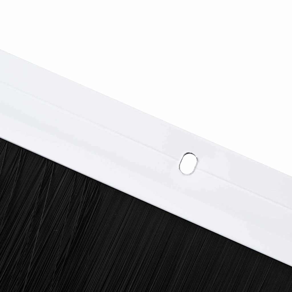 vidaXL Uszczelki z szczotką do drzwi na zatrzask 2 pcs Biały 100 cm