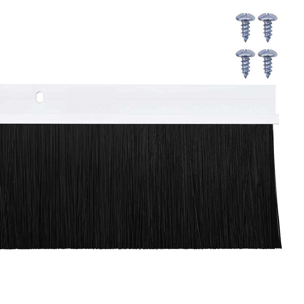 vidaXL Uszczelki z szczotką do drzwi na zatrzask 2 pcs Biały 100 cm
