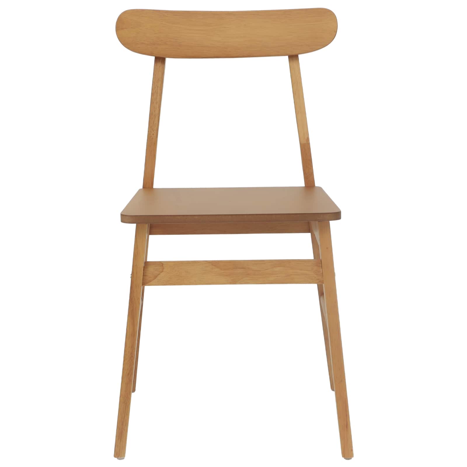 vidaXL Krzesło jadalniane 2 pcs Naturalny 43 x 44,5 x 77 cm