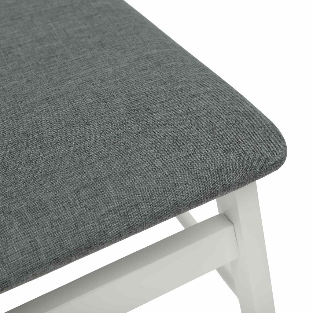 vidaXL Krzesło jadalniane 2 pcs Biały i szary Drewno Gumowe
