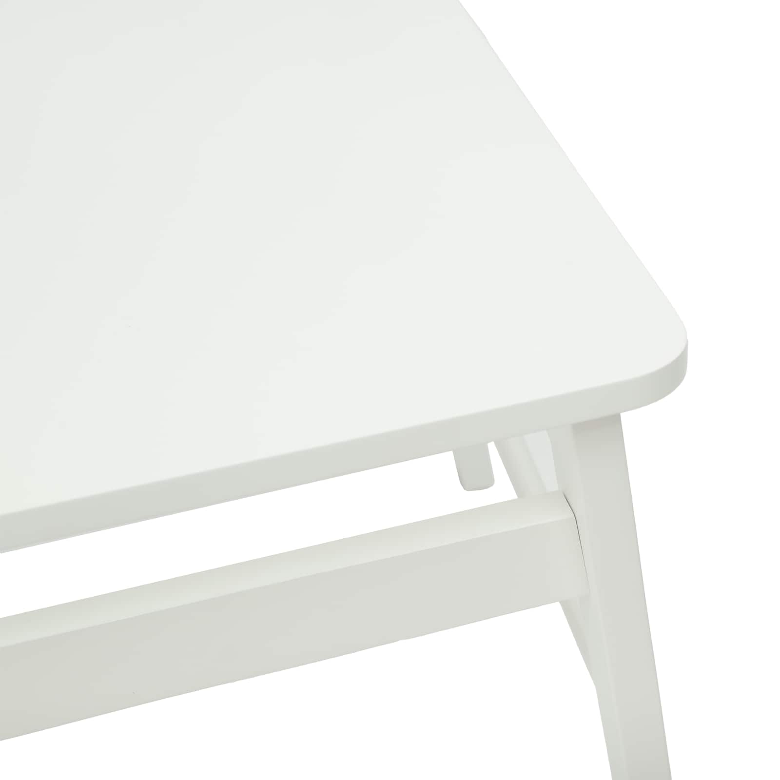 vidaXL Krzesło jadalniane 2 pcs Biały 43 x 44,5 x 77 cm Drewno Gumowe