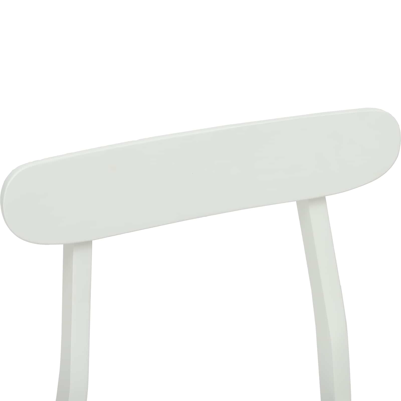 vidaXL Krzesło jadalniane 2 pcs Biały 43 x 44,5 x 77 cm Drewno Gumowe
