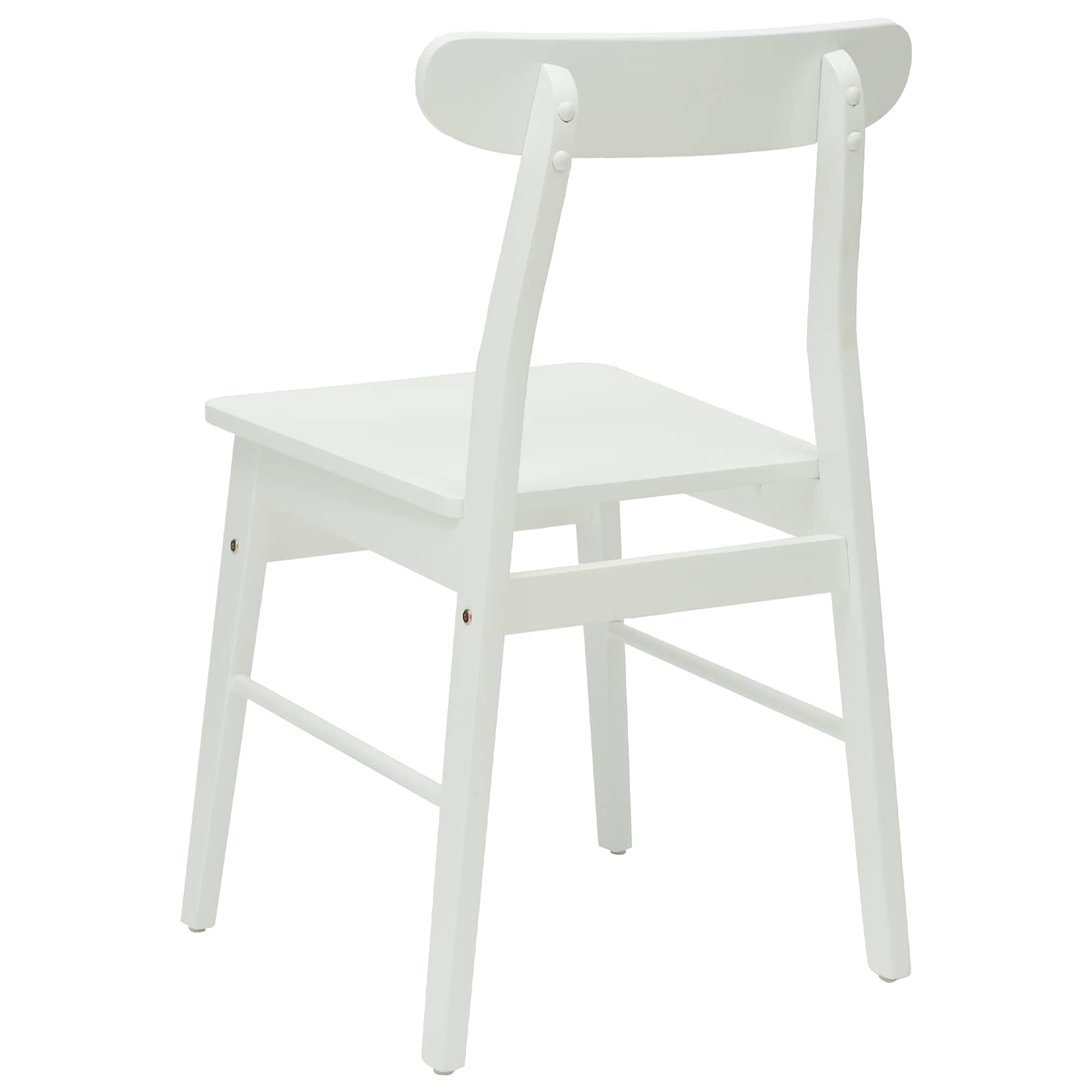 vidaXL Krzesło jadalniane 2 pcs Biały 43 x 44,5 x 77 cm Drewno Gumowe