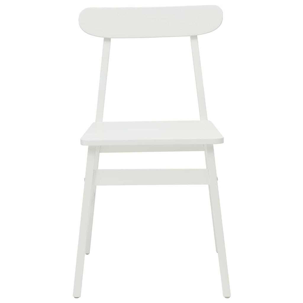 vidaXL Krzesło jadalniane 2 pcs Biały 43 x 44,5 x 77 cm Drewno Gumowe