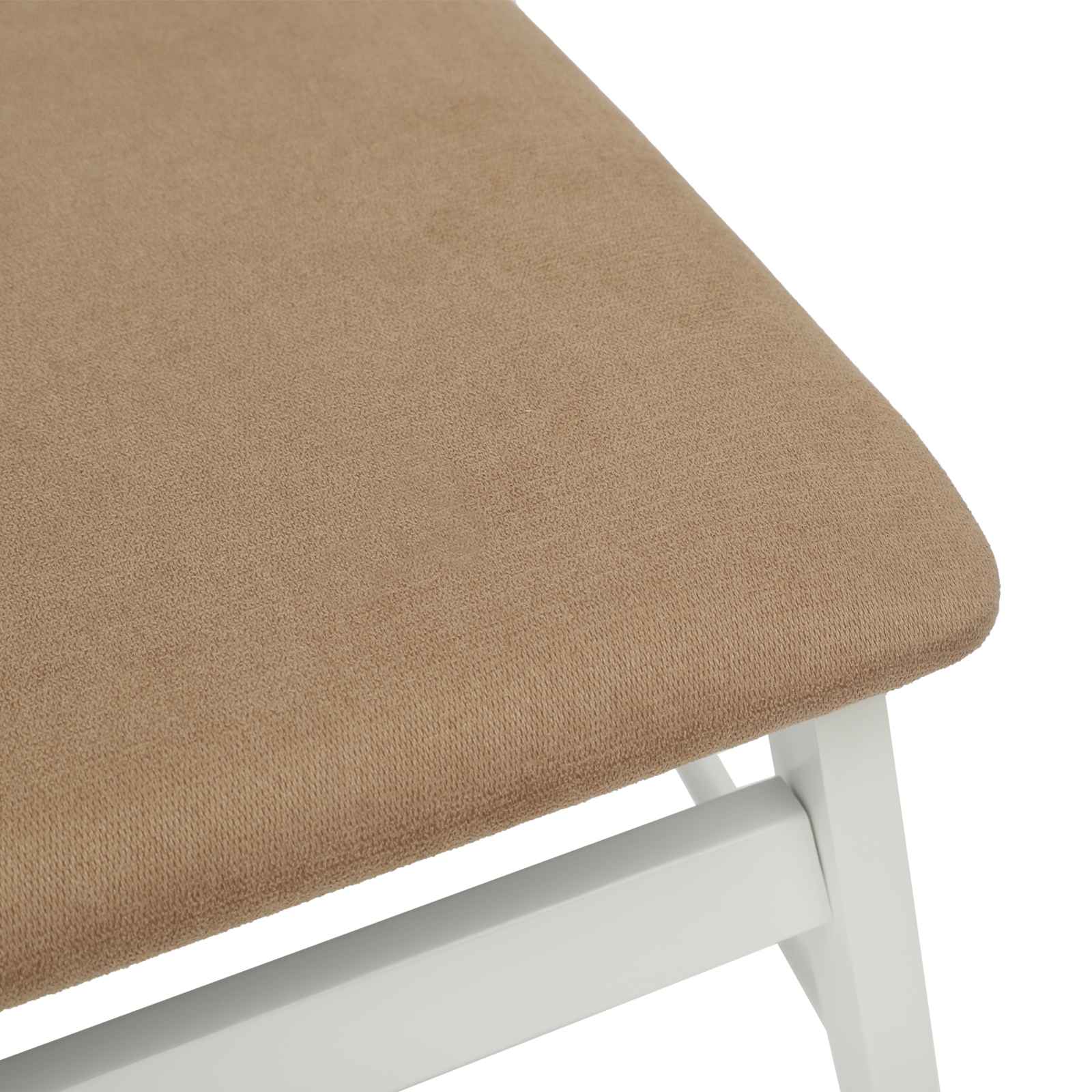 vidaXL Krzesło jadalniane 2 pcs Biały i brązowy Drewno Gumowe