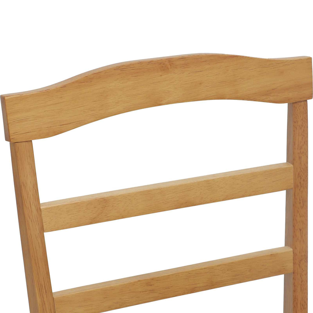 vidaXL Krzesło jadalniane 2 pcs Naturalny i jasny Drewno Gumowe