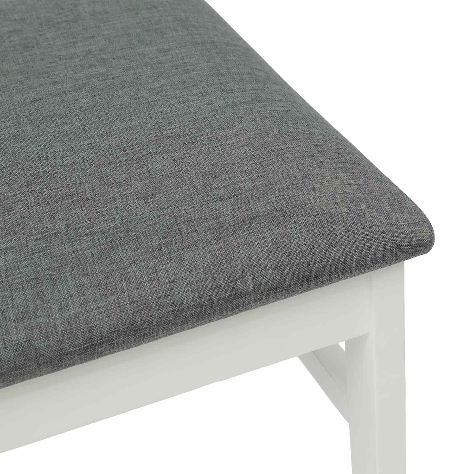vidaXL Krzesło jadalniane 2 pcs Biały i szary Drewno Gumowe