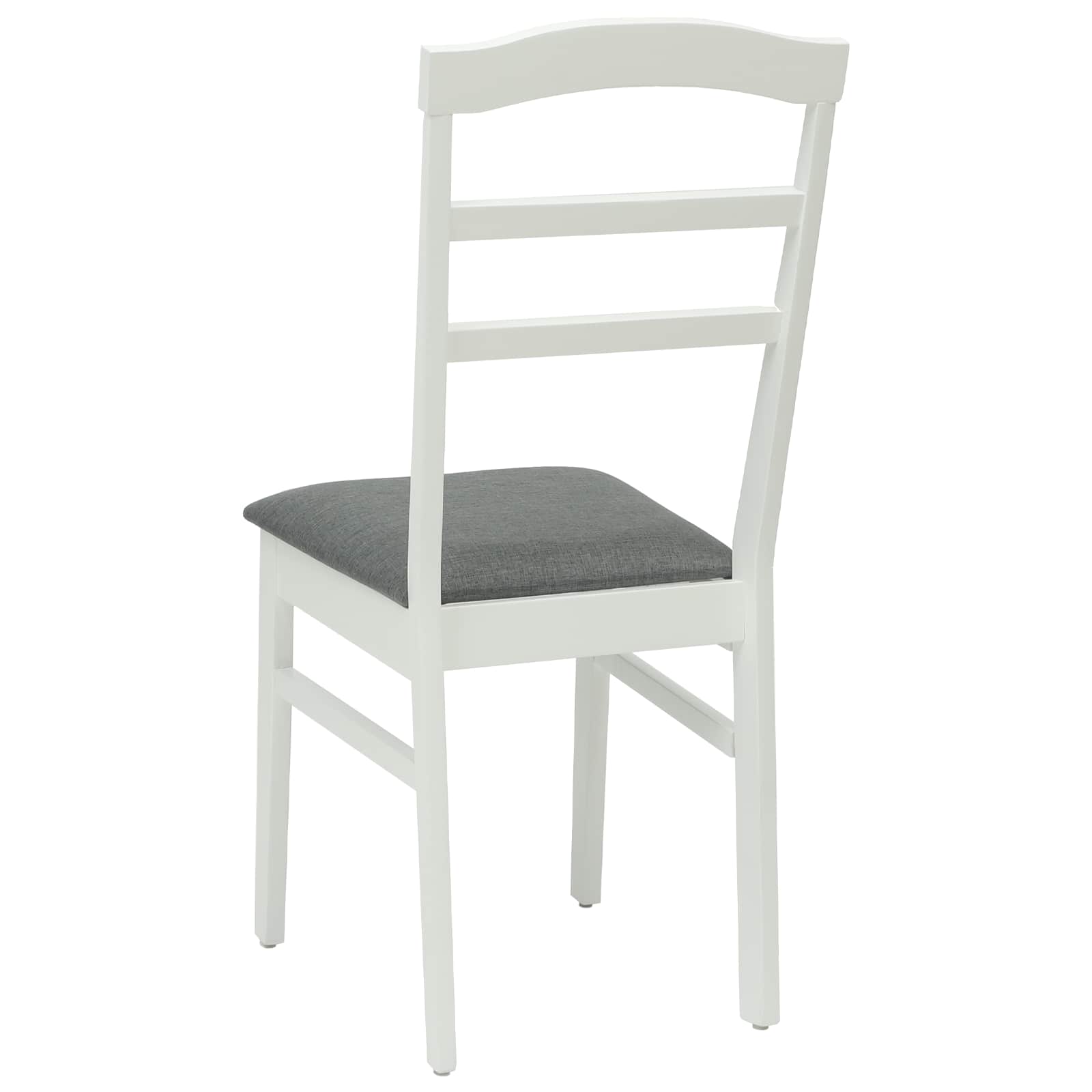 vidaXL Krzesło jadalniane 2 pcs Biały i szary Drewno Gumowe