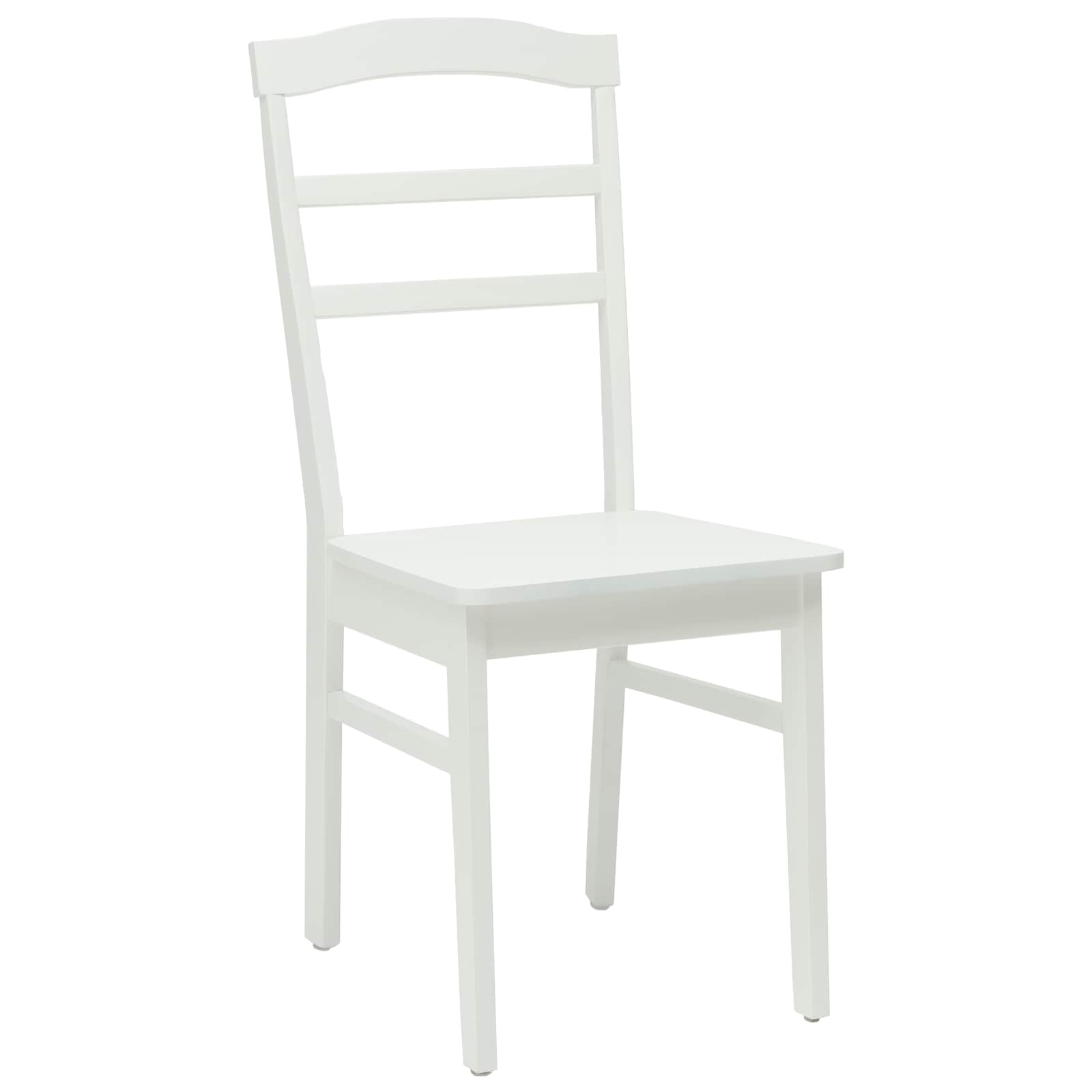 vidaXL Krzesło jadalniane 2 pcs Biały Drewno Gumowe