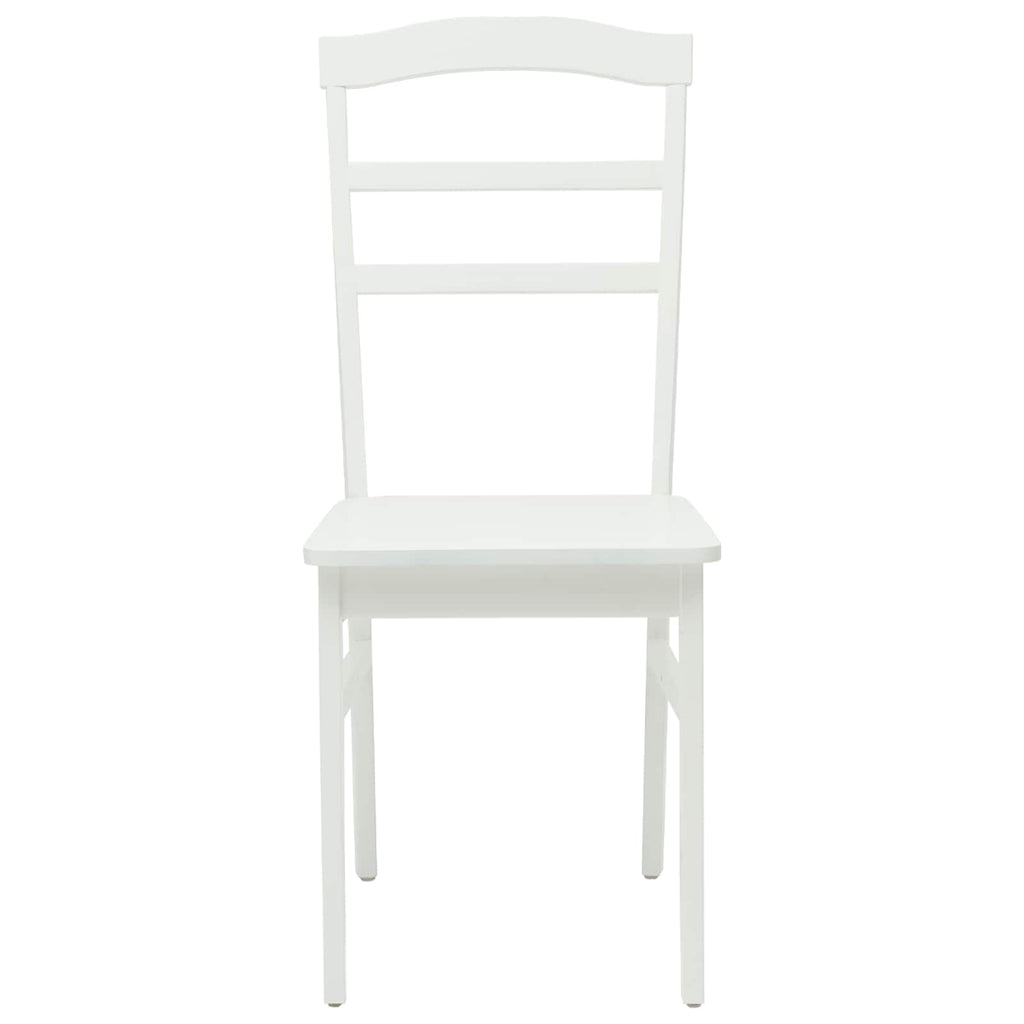 vidaXL Krzesło jadalniane 2 pcs Biały Drewno Gumowe