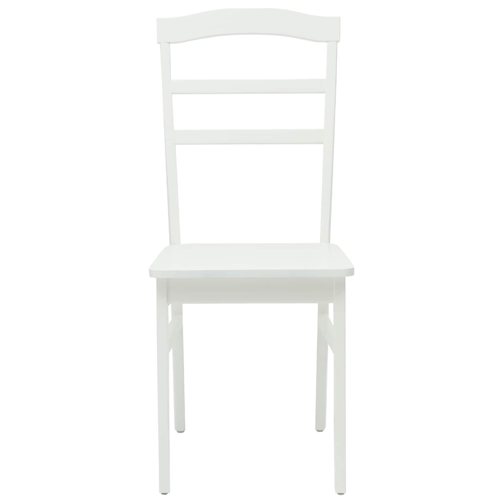 vidaXL Krzesło jadalniane 2 pcs Biały Drewno Gumowe