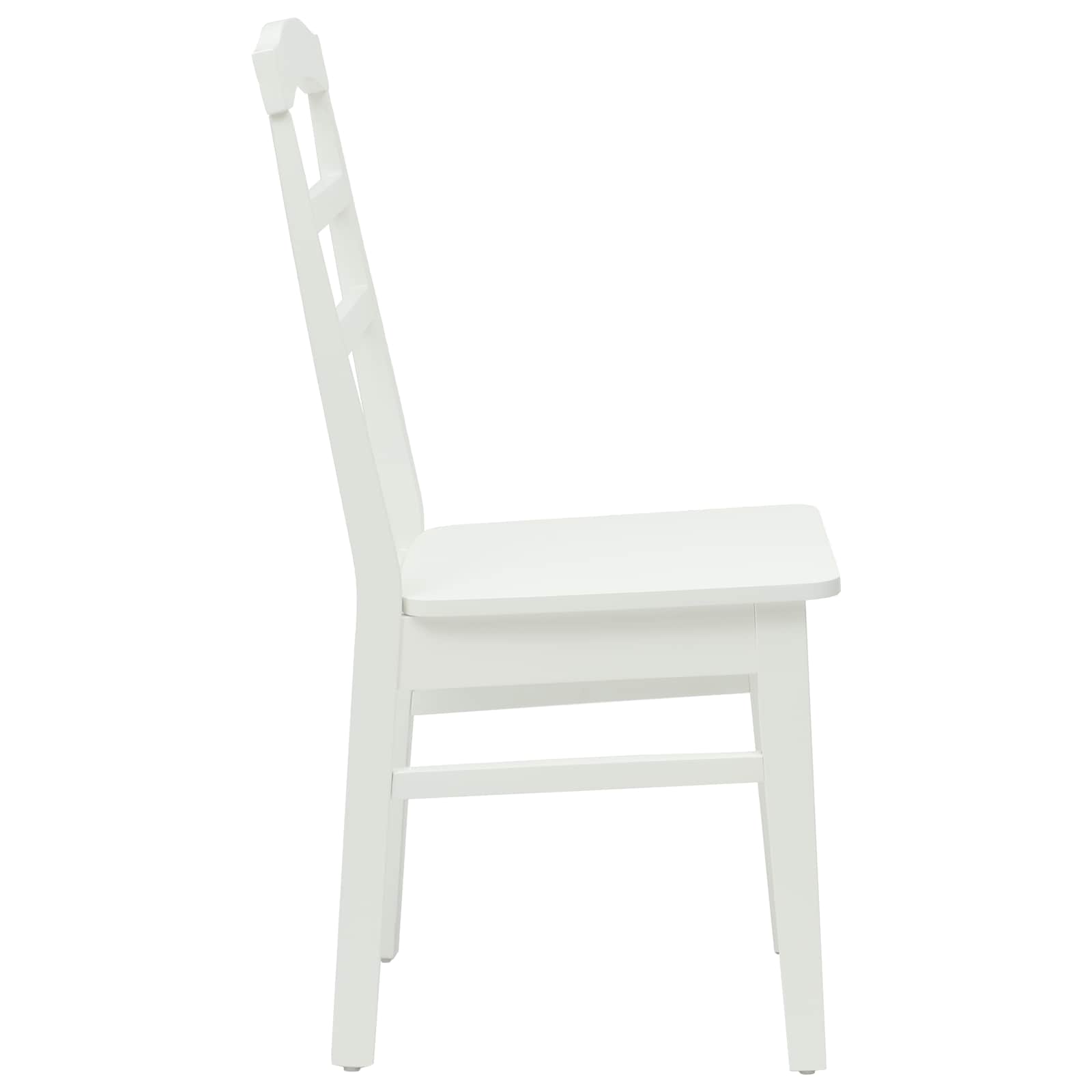 vidaXL Krzesło jadalniane 2 pcs Biały Drewno Gumowe