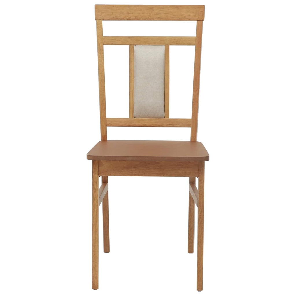vidaXL Krzesło jadalniane 2 pcs Naturalny Drewno Gumowe