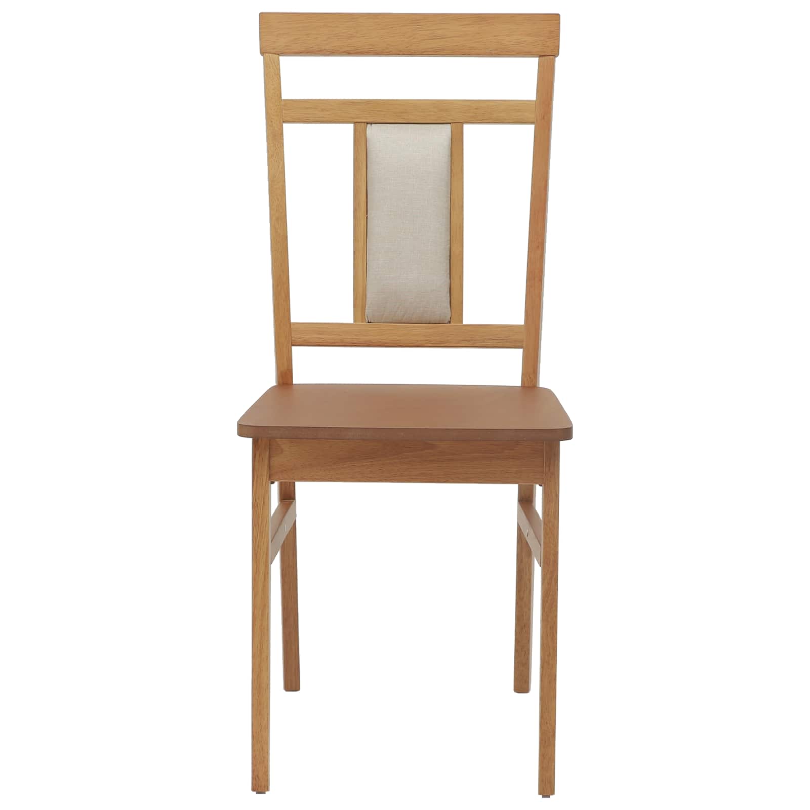 vidaXL Krzesło jadalniane 2 pcs Naturalny Drewno Gumowe