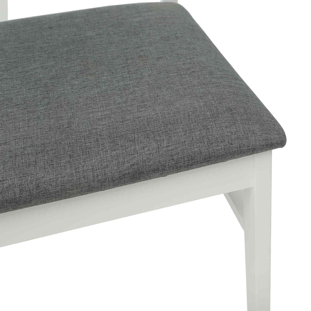 vidaXL Krzesło jadalniane 2 pcs Biały i szary Drewno Gumowe