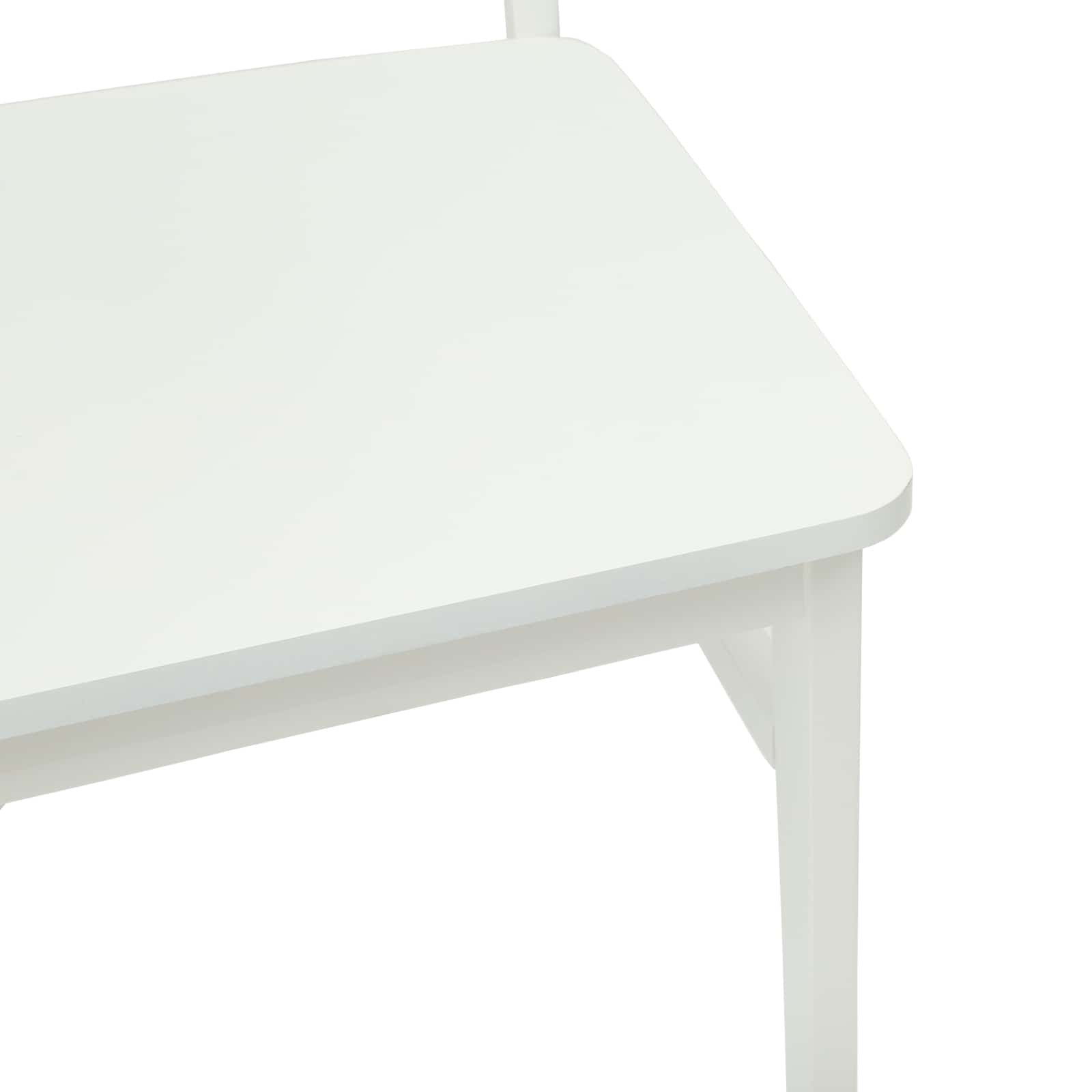vidaXL Krzesło jadalniane 2 pcs Biały Drewno Gumowe